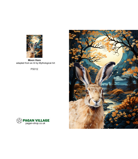 Moon Hare Greeting Card