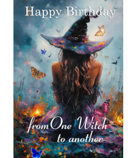 Happy Birthday  Witch Card